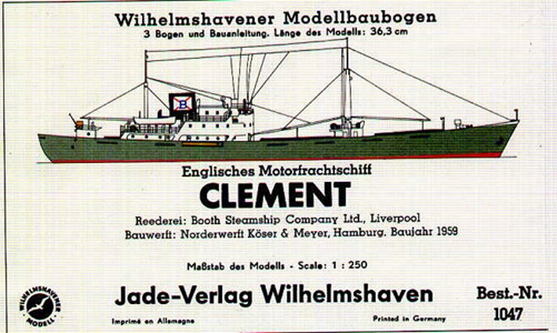 Plan Cargo Vessel Clement - WILHELMS